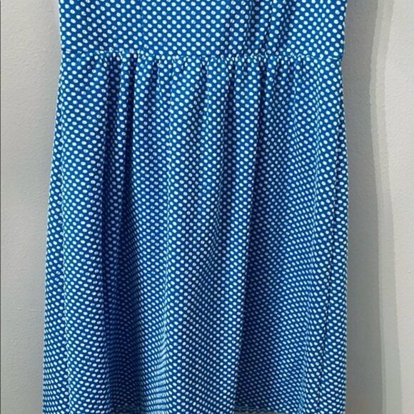 Anthropologie By Maeve Caldera Blue and White Polka Dot Dress Size Small - Picture 11 of 16